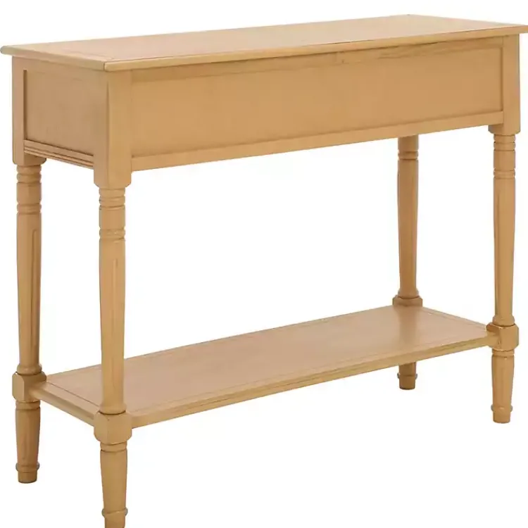 Kirklands Home Natural 2- Drawer Samantha Console Table Tan Discount