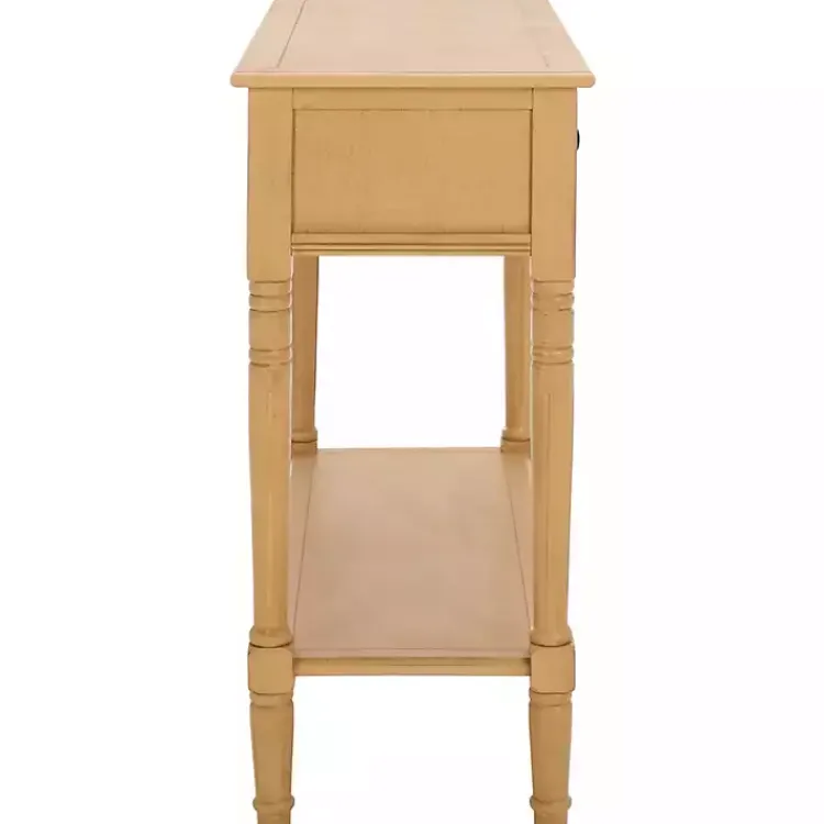 Kirklands Home Natural 2- Drawer Samantha Console Table Tan Discount