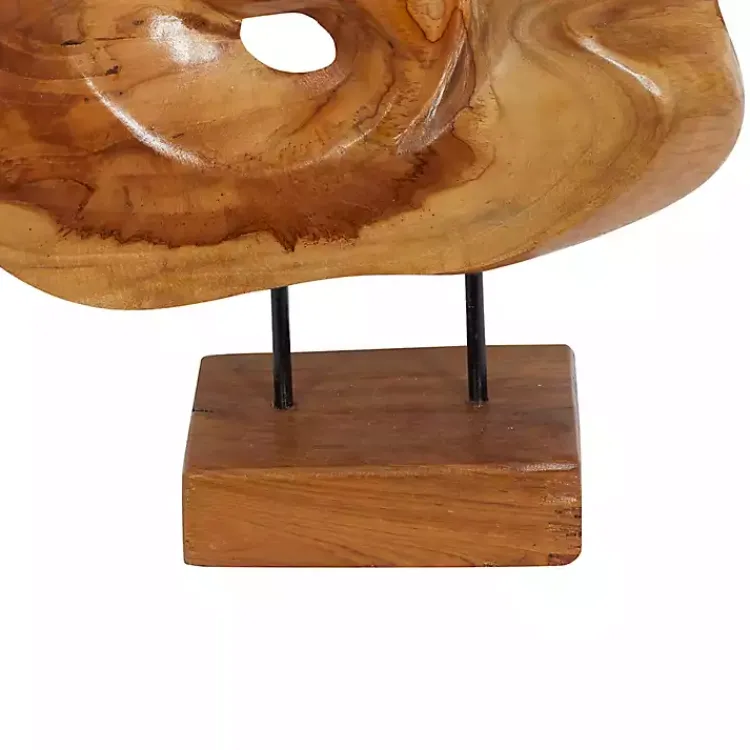 Statues & Figurines>Kirklands Home Natural Abstract Teak Wood Statue Brown