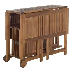 Kirklands Home Natural Acacia Wood 4-pc. Foldable Dining Set