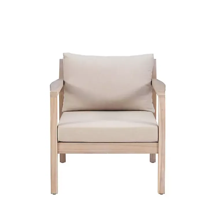 Kirklands Home Natural Acacia Wood 2-pc. Outdoor Accent Chair Set Tan Hot