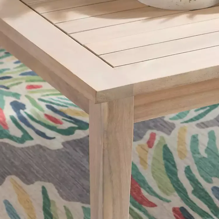Kirklands Home Natural Acacia Wood Slatted Outdoor Coffee Table Tan Online