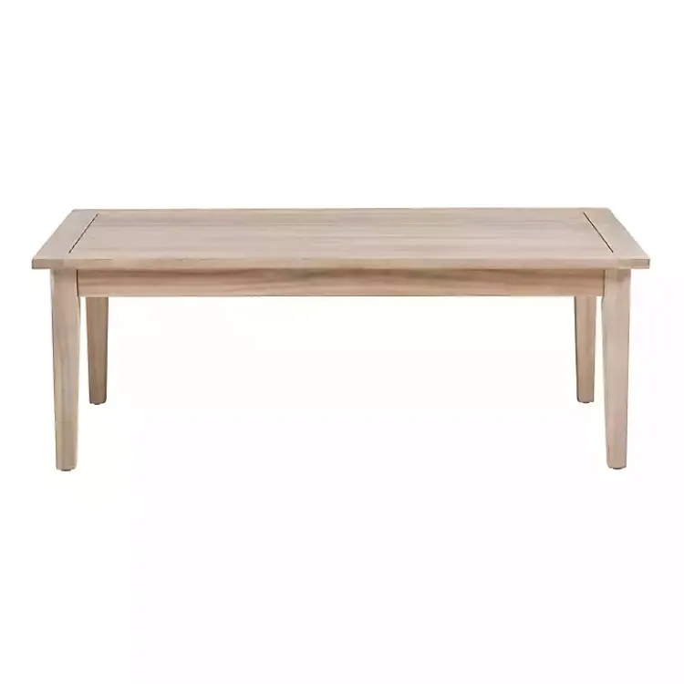 Kirklands Home Natural Acacia Wood Slatted Outdoor Coffee Table Tan Online