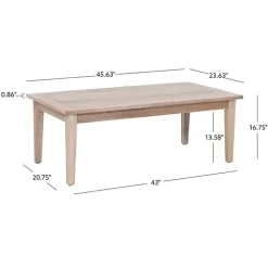 Kirklands Home Natural Acacia Wood Slatted Outdoor Coffee Table Tan Online