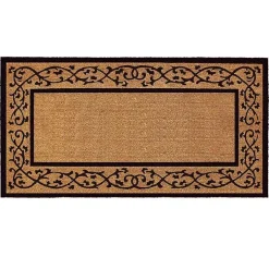 Kirklands Home Natural and Black Abby Doormat, 48x24 in. New