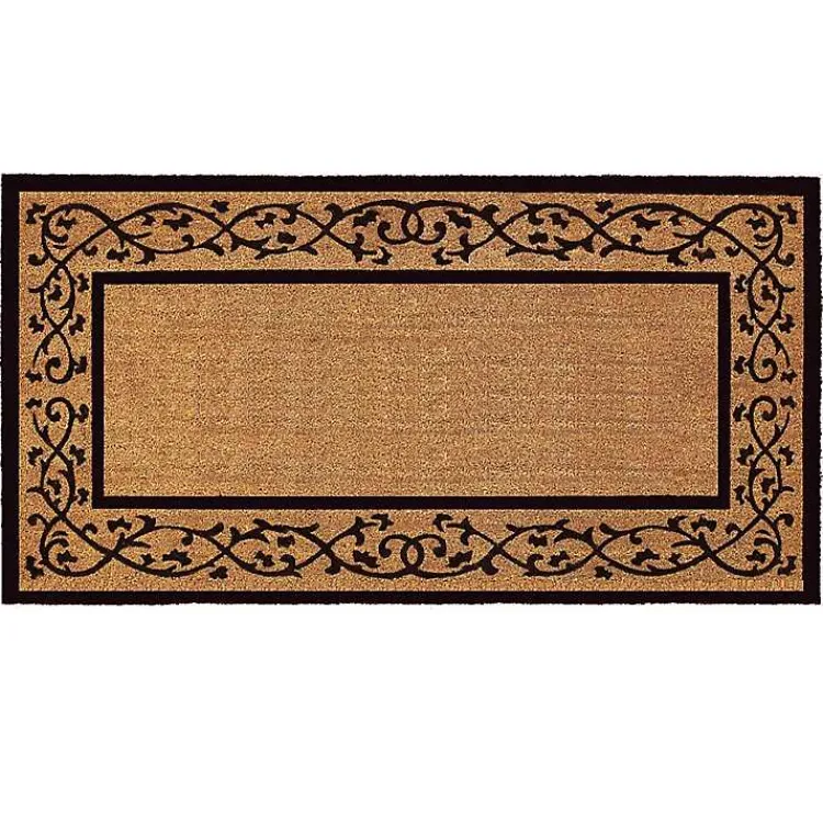 Kirklands Home Natural and Black Abby Doormat, 72x36 in.