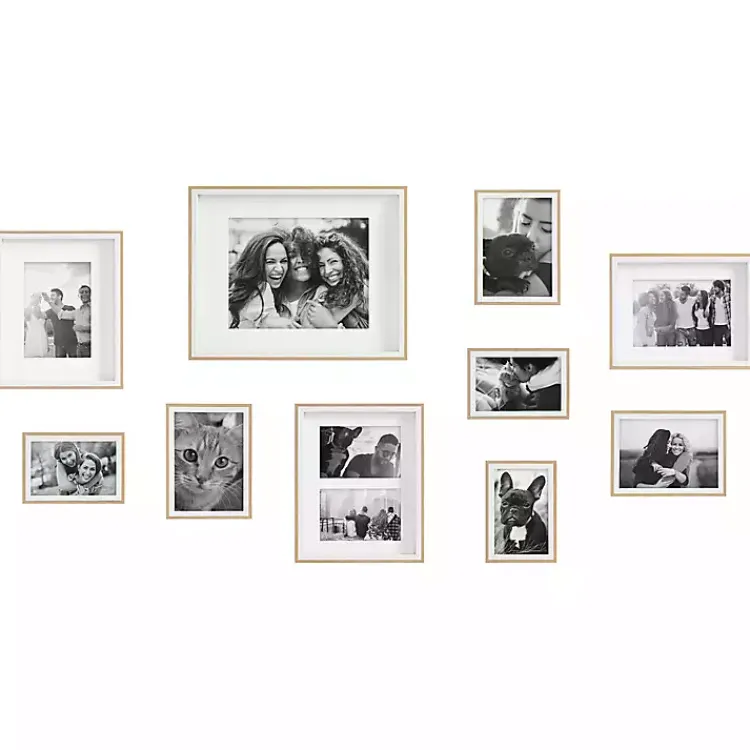 Kirklands Home Natural and White 10-pc. Gallery Wall Frame Set Sale