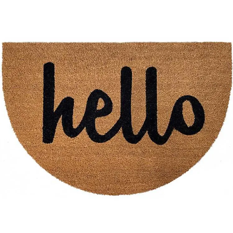 Kirklands Home Natural Arch Hello Doormat Brown Best