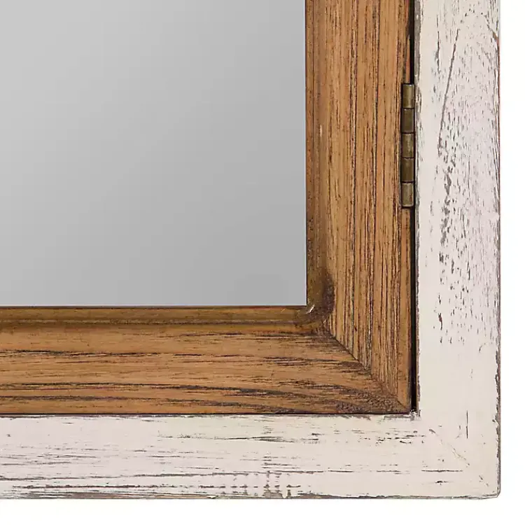 Kirklands Home Natural Arched Pane Doors Wall Mirror Clearance