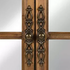 Kirklands Home Natural Arched Pane Doors Wall Mirror Clearance