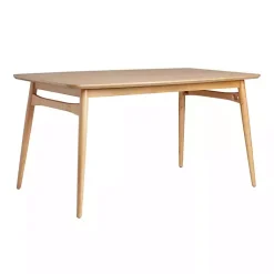 Kirklands Home Natural Ash Wood Mid-Century Modern Dining Table Tan New
