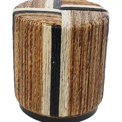 Kirklands Home Natural Banana Leaf Wrapped Accent Table Sale