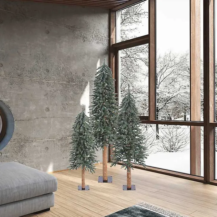Christmas Trees>Kirklands Home Natural Bark Alpine Christmas Trees, Set of 3