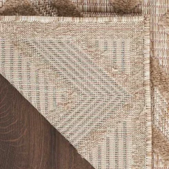 Kirklands Home Natural Beige Diamond Indoor/Outdoor Area Rug, 5x7 Tan New