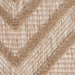 Kirklands Home Natural Beige Diamond Indoor/Outdoor Area Rug, 5x7 Tan New