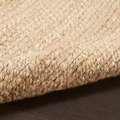 Kirklands Home Natural Bleach Jute Reversible Area Rug, 4x6 Tan Clearance