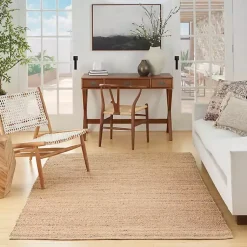 Kirklands Home Natural Bleach Jute Reversible Area Rug, 4x6 Tan Clearance