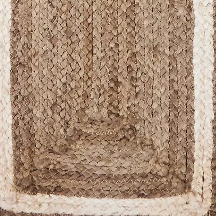 Kirklands Home Natural Bleached Bordered Jute Table Runner Brown Sale