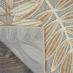 Kirklands Home Natural Botanical Outdoor Area Rug, 6x9 New