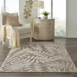 Kirklands Home Natural Botanical Outdoor Area Rug, 6x9 New