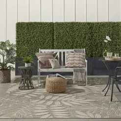 Kirklands Home Natural Botanical Outdoor Area Rug, 6x9 New
