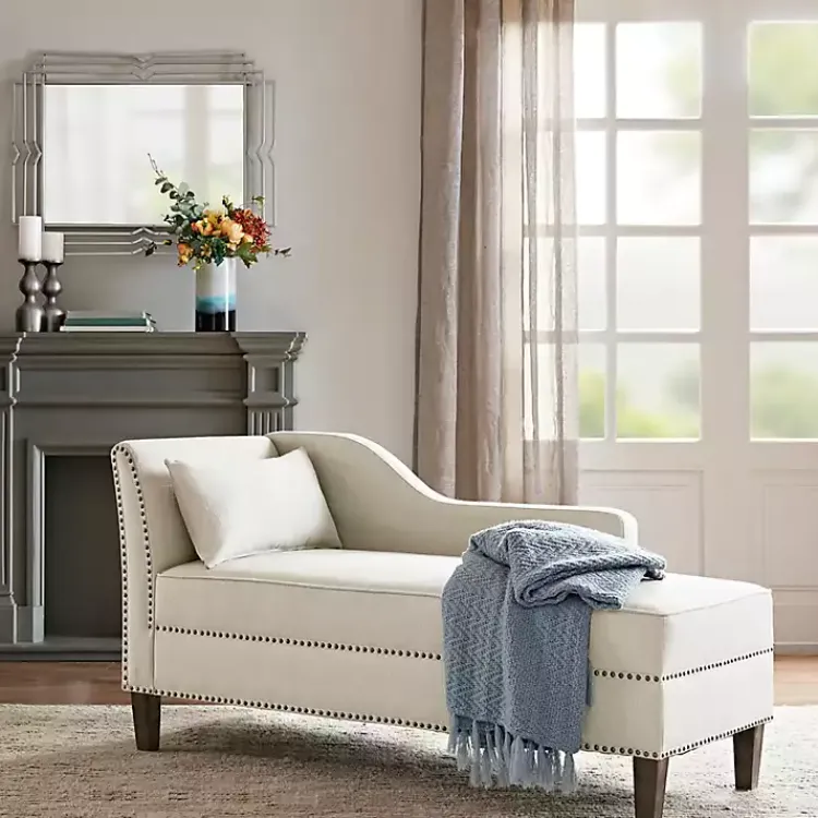 Kirklands Home Natural Brett Accent Chaise Lounge Tan Sale