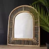 Kirklands Home Natural Cane Arched Wall Mirror