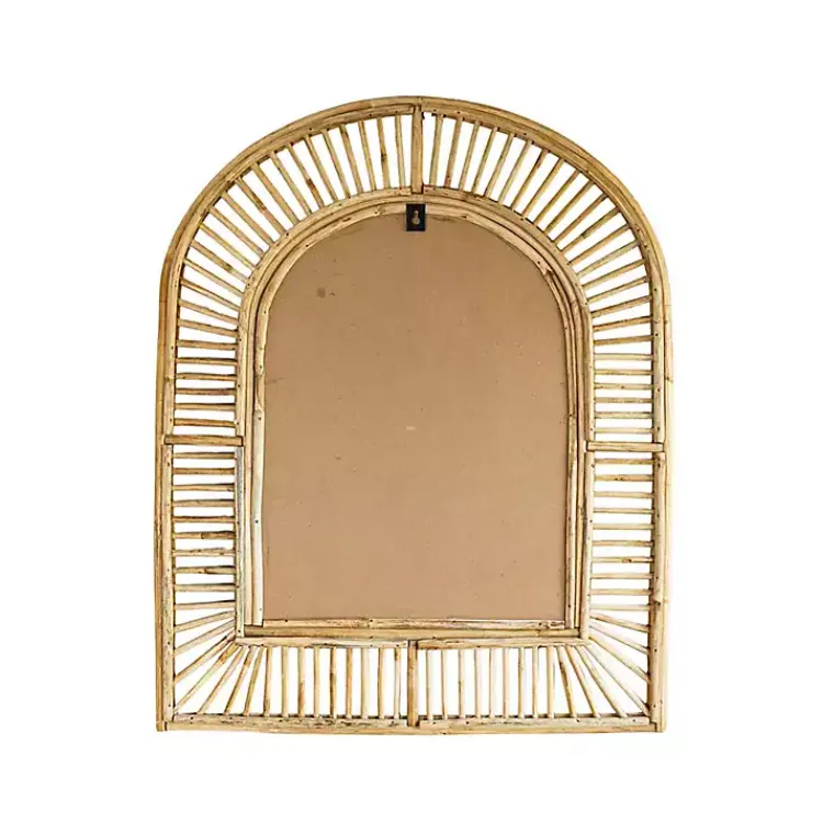 Kirklands Home Natural Cane Arched Wall Mirror