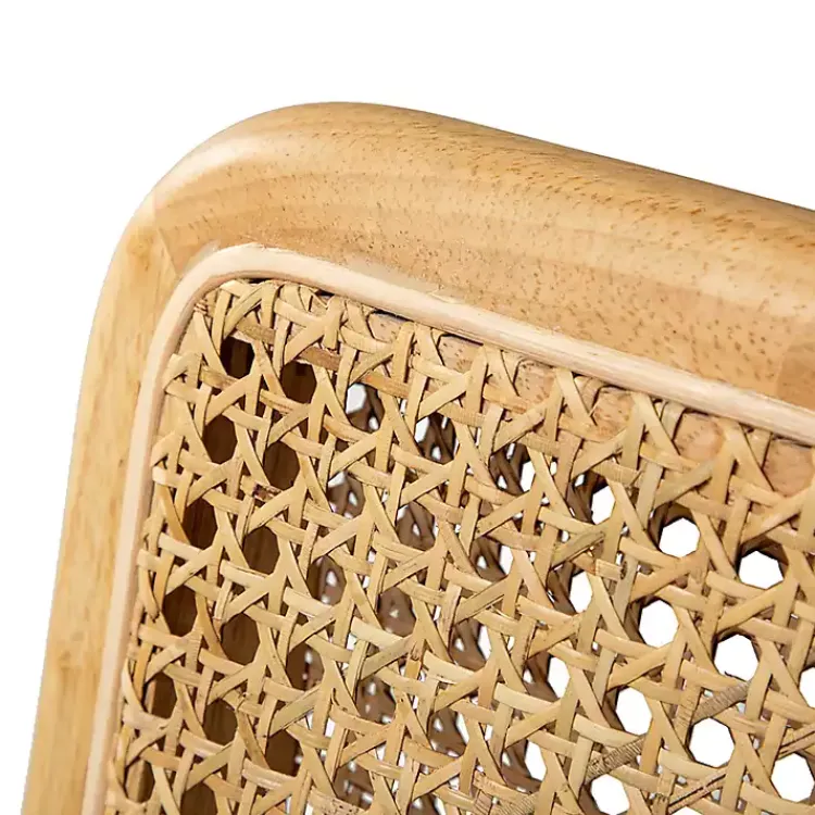 Kirklands Home Natural Cane Back Linen Office Chair Hot