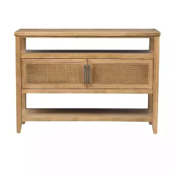 Kirklands Home Natural Cane Martha Sterwart Console Table Tan