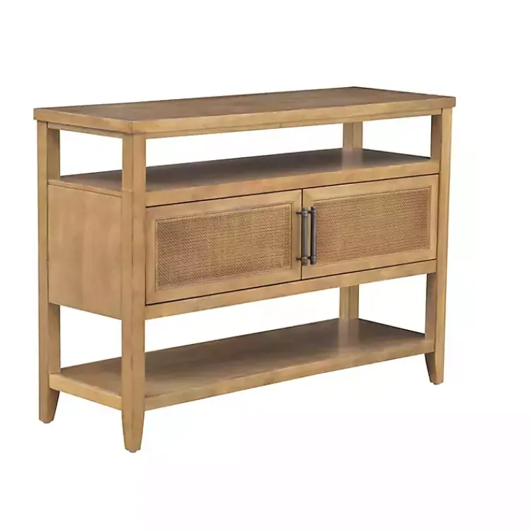 Kirklands Home Natural Cane Martha Sterwart Console Table Tan