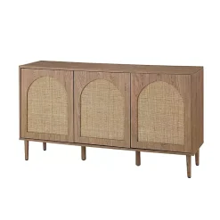 Kirklands Home Natural Cane Wood Arched Sideboard Cabinet Sale