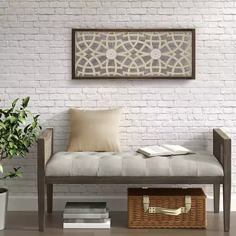 Kirklands Home Natural Carved Damask Wooden Wall Plaque Tan Online