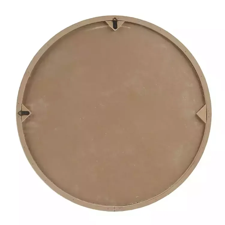 Kirklands Home Natural Carved Wood Medallion Round Wall Plaque Tan Discount