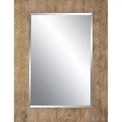 Kirklands Home Natural Chevron Wood Wall Mirror Clearance