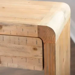 Kirklands Home Natural Curved Edge Console Table Tan Hot