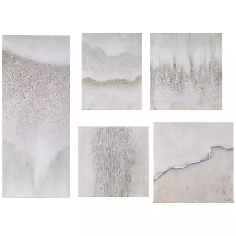 Kirklands Home Natural Essence Canvas Art Prints, Set of 5 Gray Outlet