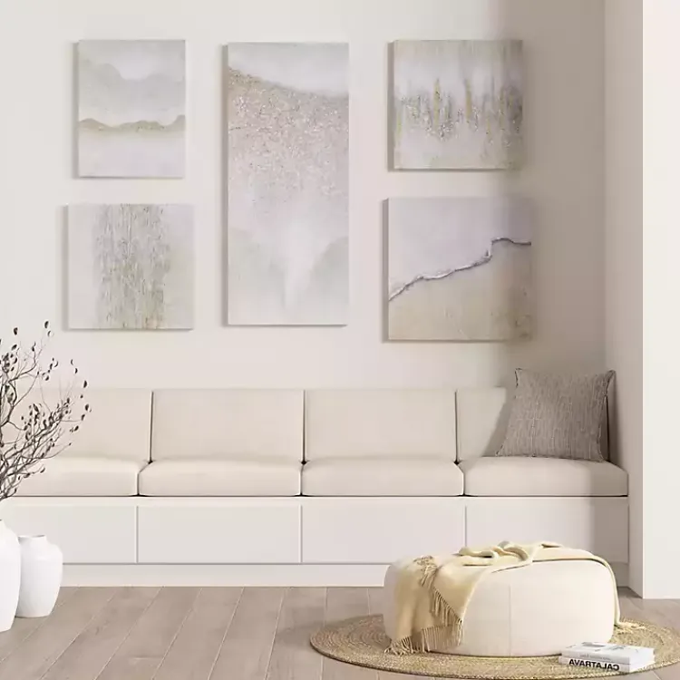 Kirklands Home Natural Essence Canvas Art Prints, Set of 5 Gray Outlet