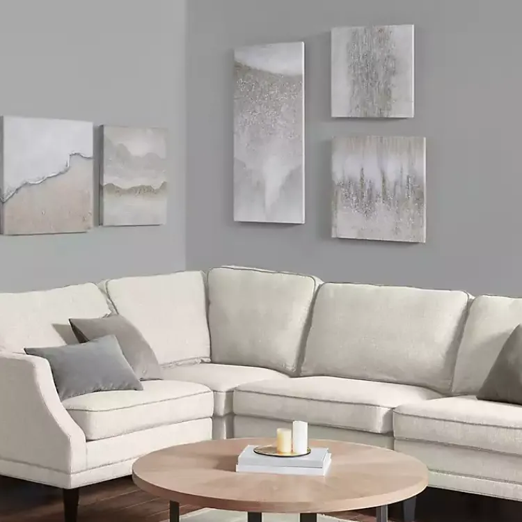 Kirklands Home Natural Essence Canvas Art Prints, Set of 5 Gray Outlet