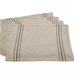 Kirklands Home Natural Everyday Striped Linen Placemats, Set of 4 Online