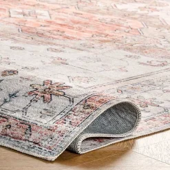Kirklands Home Natural Faded Vintage Washable Runner Outlet