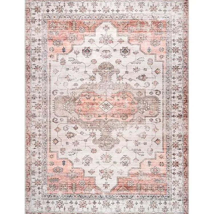 Kirklands Home Natural Faded Vintage Washable Area Rug, 3x5