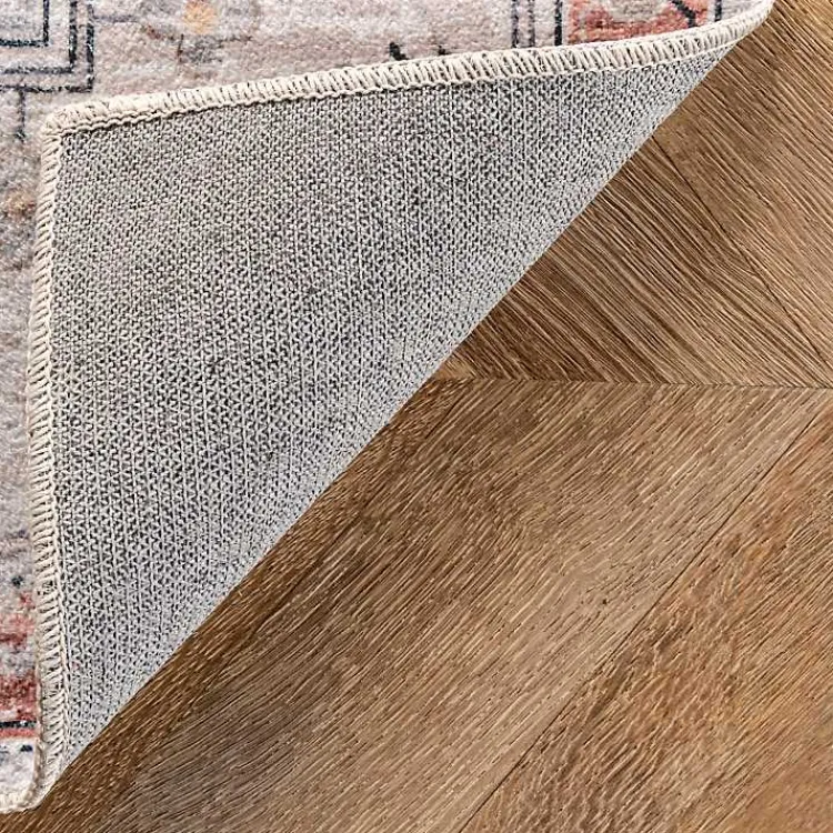 Kirklands Home Natural Faded Vintage Washable Area Rug, 3x5