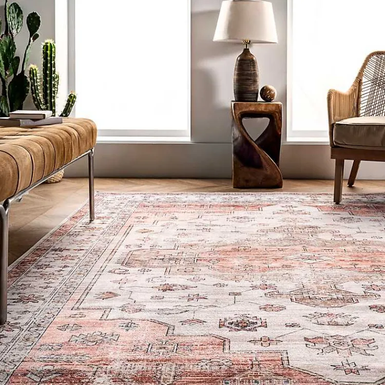 Kirklands Home Natural Faded Vintage Washable Area Rug, 4x6