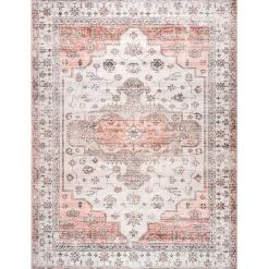 Kirklands Home Natural Faded Vintage Washable Area Rug, 5x8 Online