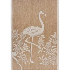 Kirklands Home Natural Flamingo Indoor/Outdoor Area Rug, 5x7 Best