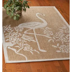 Kirklands Home Natural Flamingo Indoor/Outdoor Area Rug, 5x7 Best