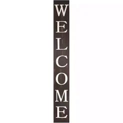 Kirklands Home Natural Foldable Welcome Porch Board Brown New