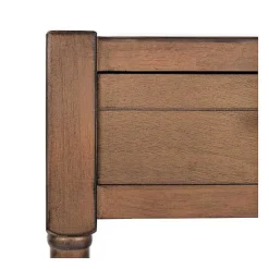 Kirklands Home Natural Geometric Industrial Pull Accent Table Brown Sale