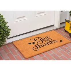 Fall>Kirklands Home Natural Give Thanks Thanksgiving Doormat, 36 in.